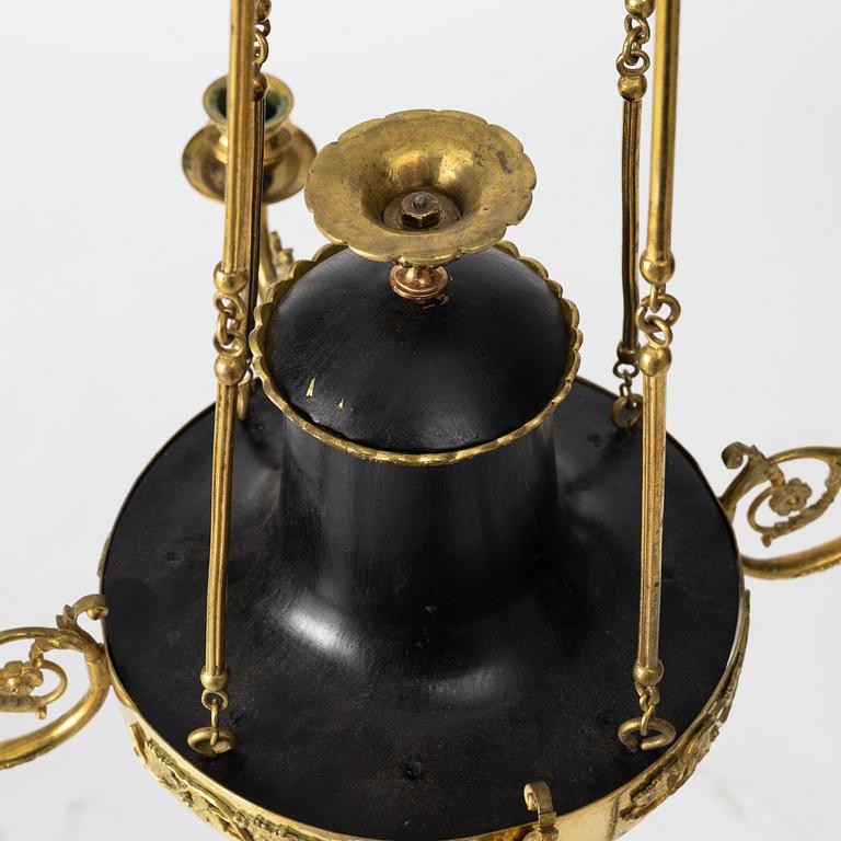 A Empire chandelier, first half of the 19th century.