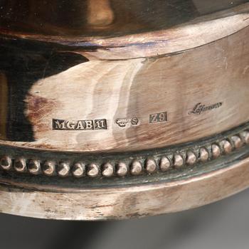 LJUSSTAKAR, ett par, silver, Löfman, MGAB, Uppsala, 1974.