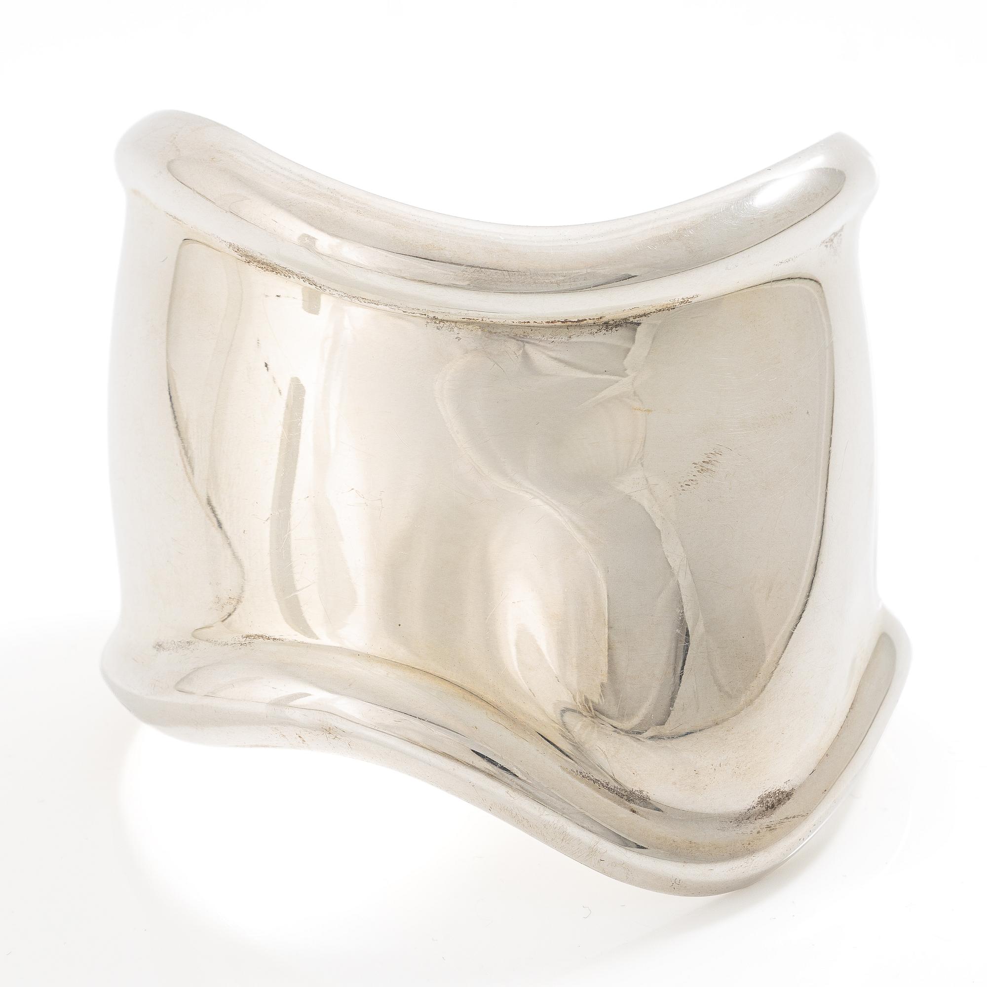 Tiffany & Co, Elsa Peretti, bangle, “Bone Cuff”, sterling silver,