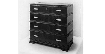 Axel Einar Hjorth, a macassar ebony chest of drawers, Nordiska Kompaniet, 1928, exhibited at the World's Fair in Barcelona 1929.