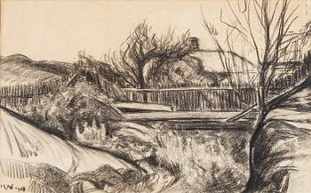 KARL NORDSTRÖM, kolteckningar, ett par, monogramsignerade. En otydligt daterad 1918?.