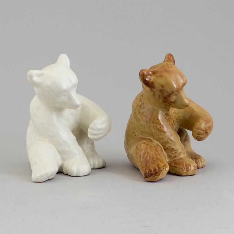 VICKE LINDSTRAND, figuriner, 2 st, lergods, Upsala-Ekeby.