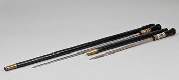 KÄPPSVÄRD, 2 st, indiska, 1900-talets slut.