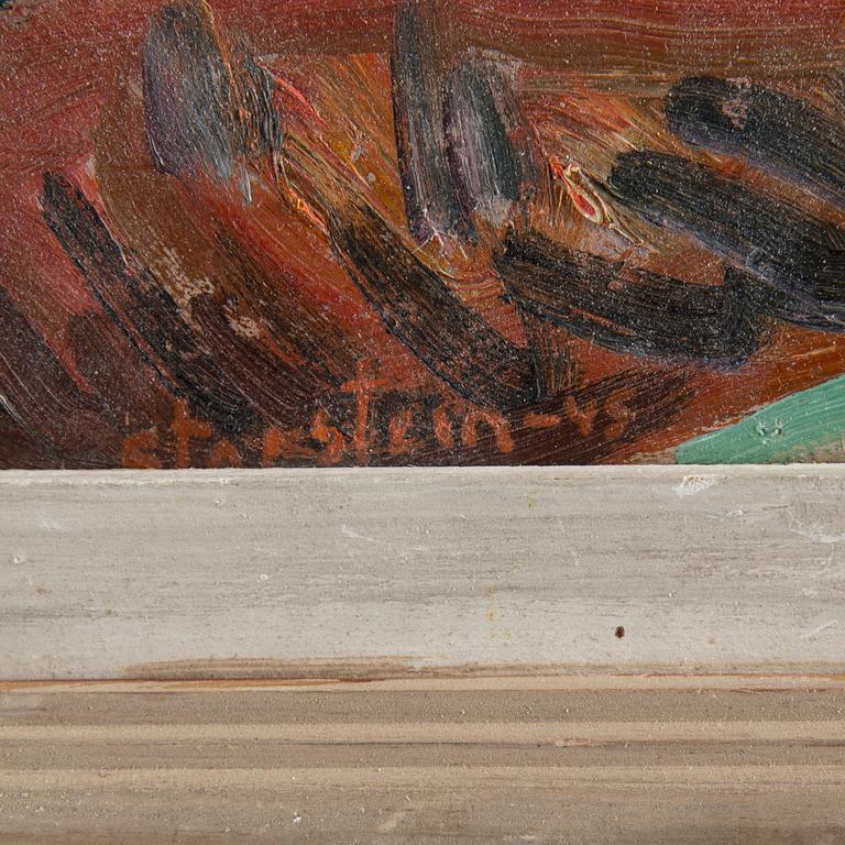 AAGE STORSTEIN, oil on panel, signed Storstein and dated -45.