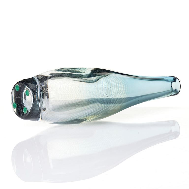 Sven Palmqvist, fyra delar, glas, Kraka, Orrefors 1940-50-tal, nr 34, 170, 359 samt en osignerad.