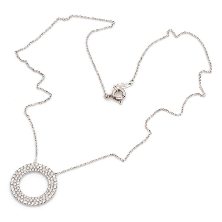 COLLIER, Tiffany & co, "The Metro Collection" med briljantslipade diamanter, totalt ca 0.70 ct.