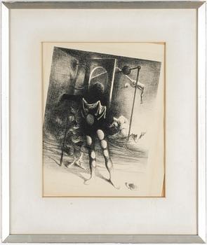 Wilhelm Freddie · WILHELM FREDDIE, färglitografi, signerad.