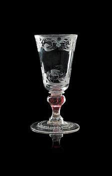 1376. A Bohemian wine goblet, first half of 18th Century.
