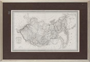 KARTA, Carte Général de la Russie d´Asie ou Sibérie, graverad av Giraldon Bovinet, Paris 1834.