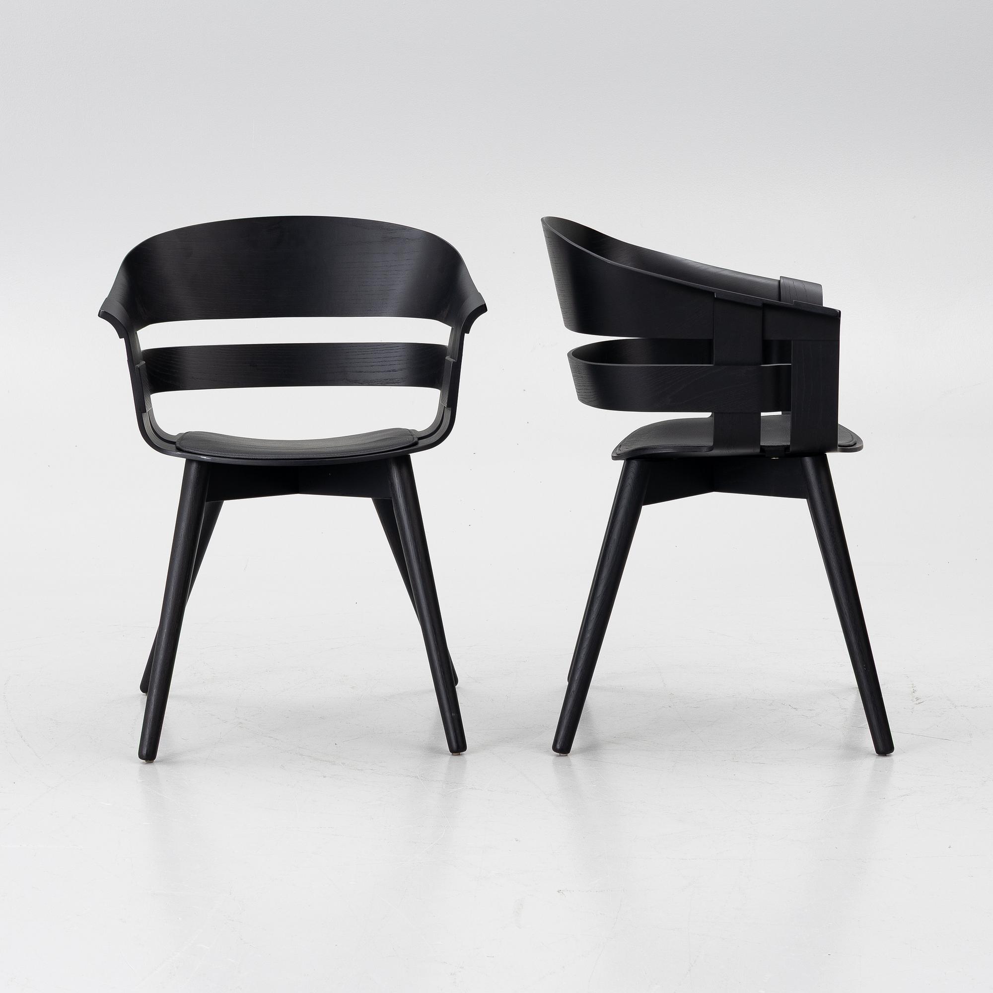 Jesper Ståhl, Karl Malmvall, karmstolar, 4 st, "Wick Chair", Design House Stockholm, samtida.