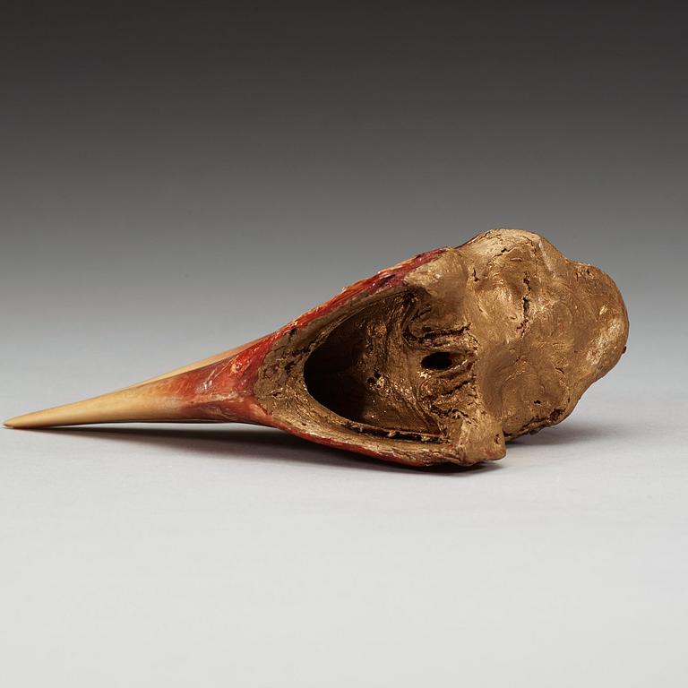 SKULPTUR, hornbill. Qing dynastin, 1800-tal.