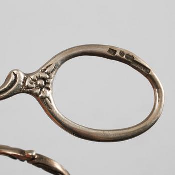 PARTI SILVER, 9 delar, Sverige samt svenska importstämplar, omkring 1900-talets mitt, vikt 457 gram.