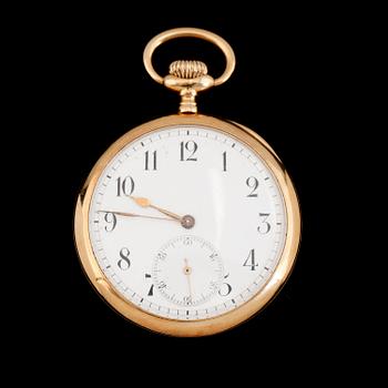 FICKUR, 14 K guld. Vikt inkl urverk ca 87 g.