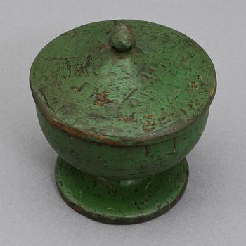 LOCKASK, trä, allmoge, 1800-tal.