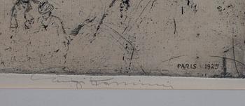 LUIGI KASIMIR, etsning och akvatint. Signerad.