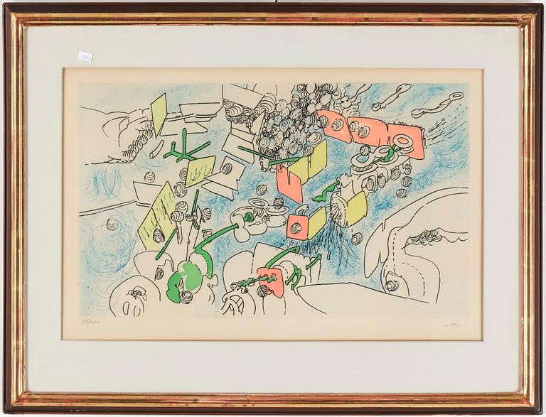 ROBERTO MATTA, 2 st färgetsningar, signerade samt numrerade 88/200.