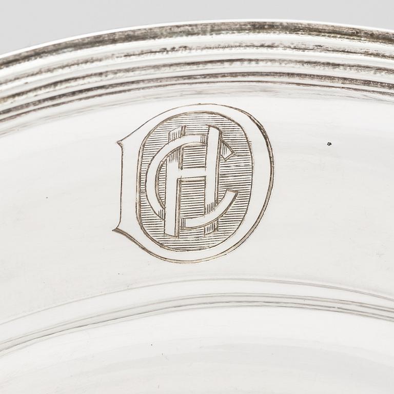 Three Swedish silver plates, marks of Arvid Floberg 1788.