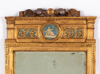 A late Gustavian mirror, circa 1800.