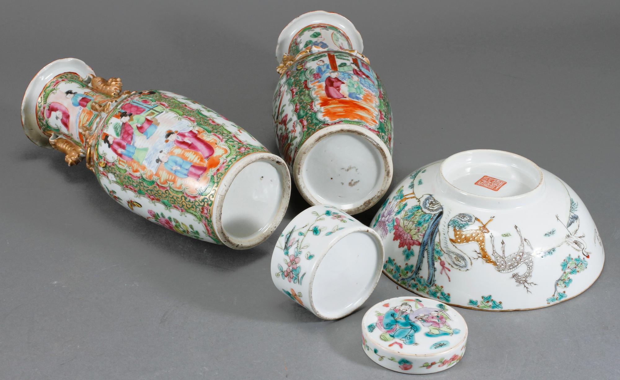 PARTI PORSLIN, 4 delar, Kina, omkring 1900.