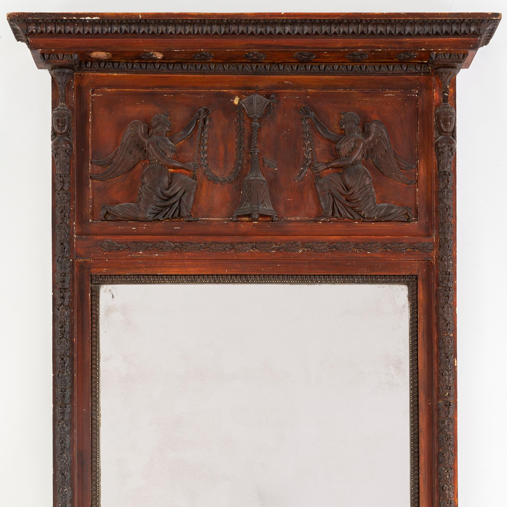 An Empire mirror, Stockholm, early 19th century.