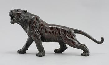 SKULPTUR, patinerad metall, signerad, 1900-tal.