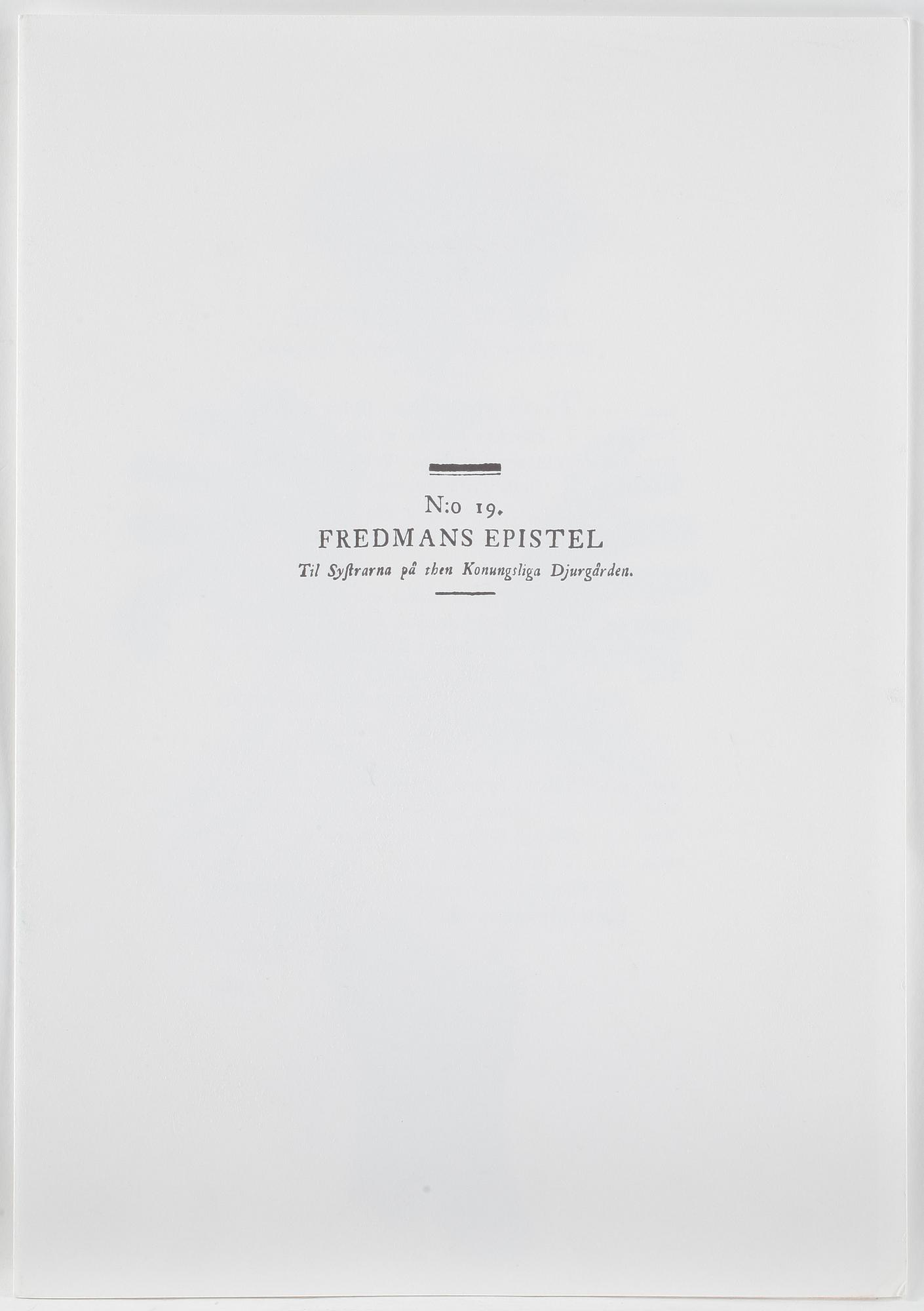 PETER DAHL, färglitografi i konvolut, Fredmans epistel n:o 19. Signerad.