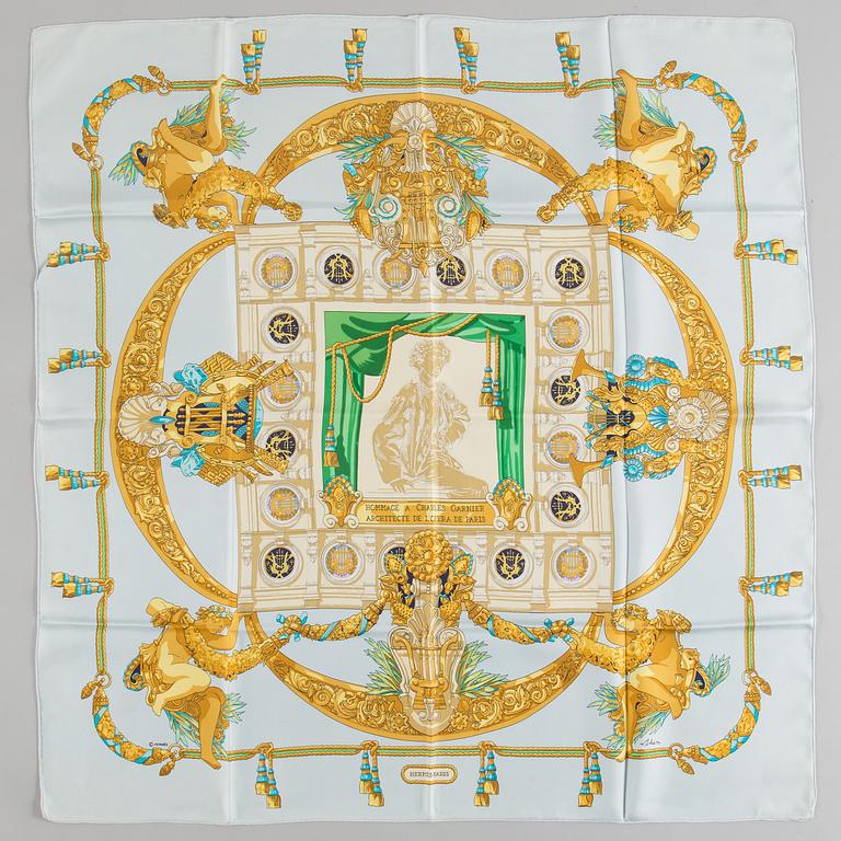 SCARF, Hermès, "Hommage à Charles Garnier Architecte de l'Opèra de Paris" issued 1986.