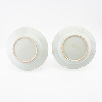 Plates, 6 pieces, China, 19th century, porcelain.