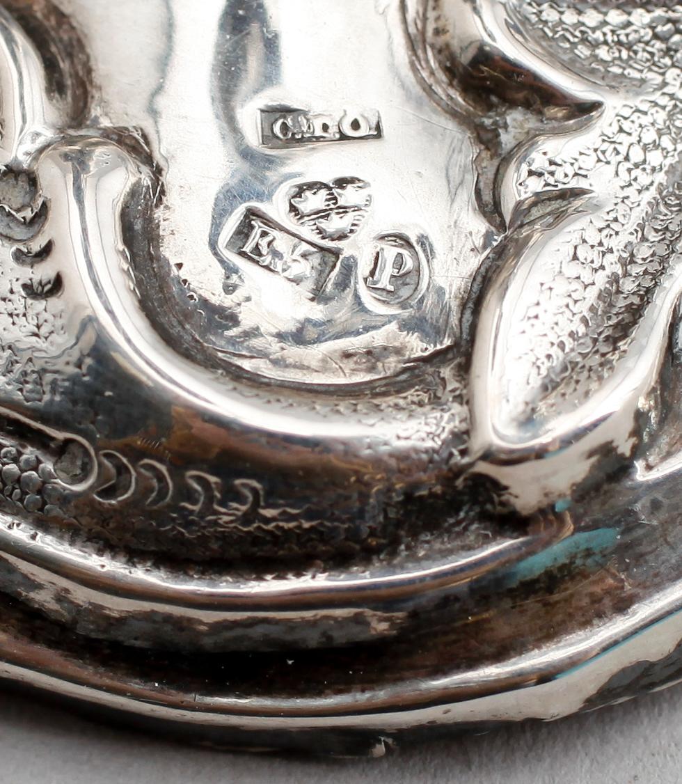 LJUSSTAKAR, 1 par, silver, CT Öhman, Piteå 1854.