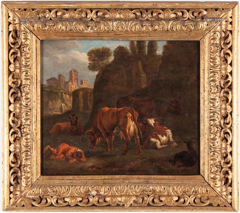 JAN VAN DER BENT, circle of, oil on relined canvas.