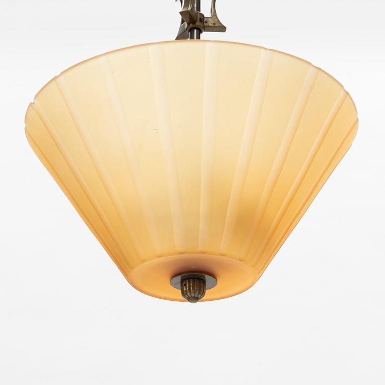 A Swedish Grace ceiling lamp, 1920's/30's.