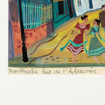 Maurice Blanchard, "Montmartre Rue de l'Avrevoir".
