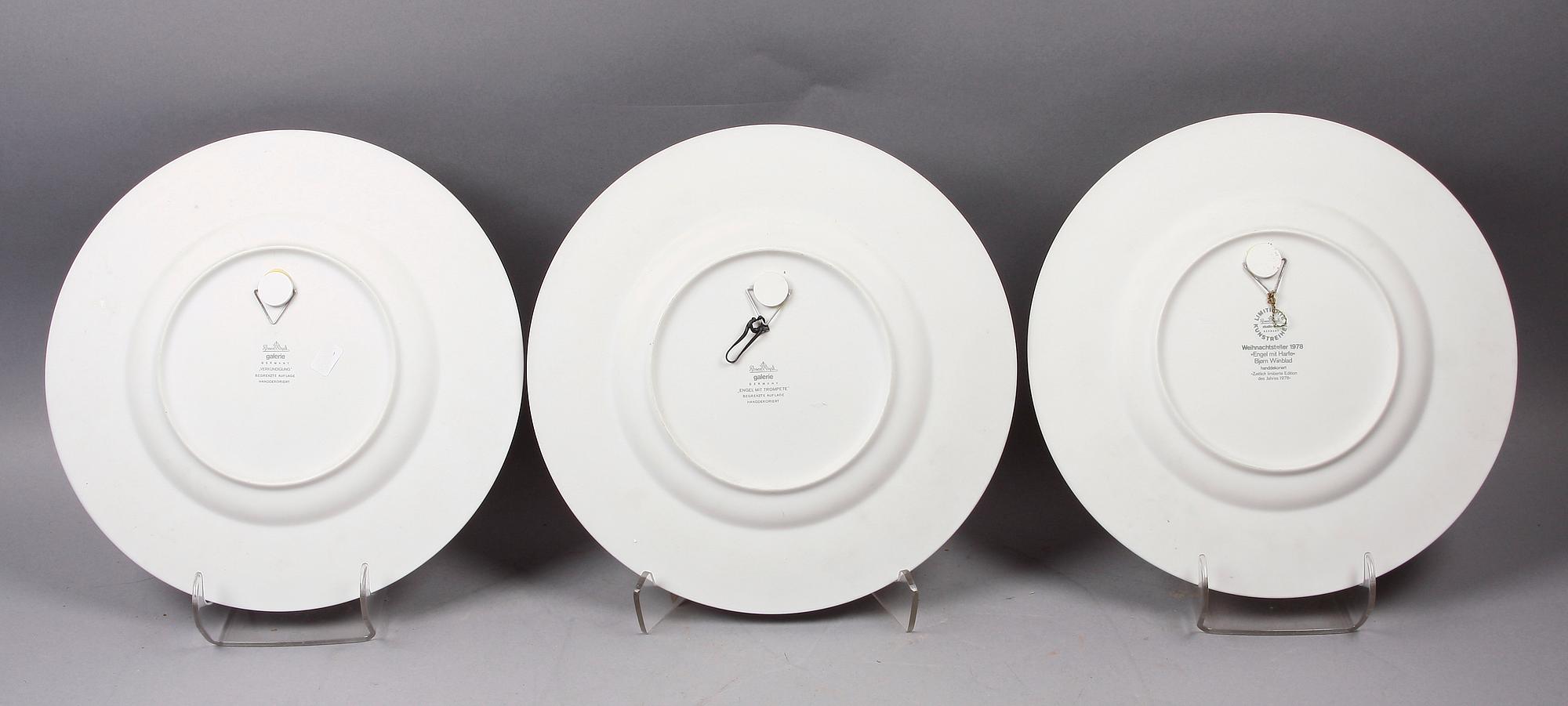 JULTALLRIKAR, porslin, 3 st, Björn Wiinblad, Rosenthal.