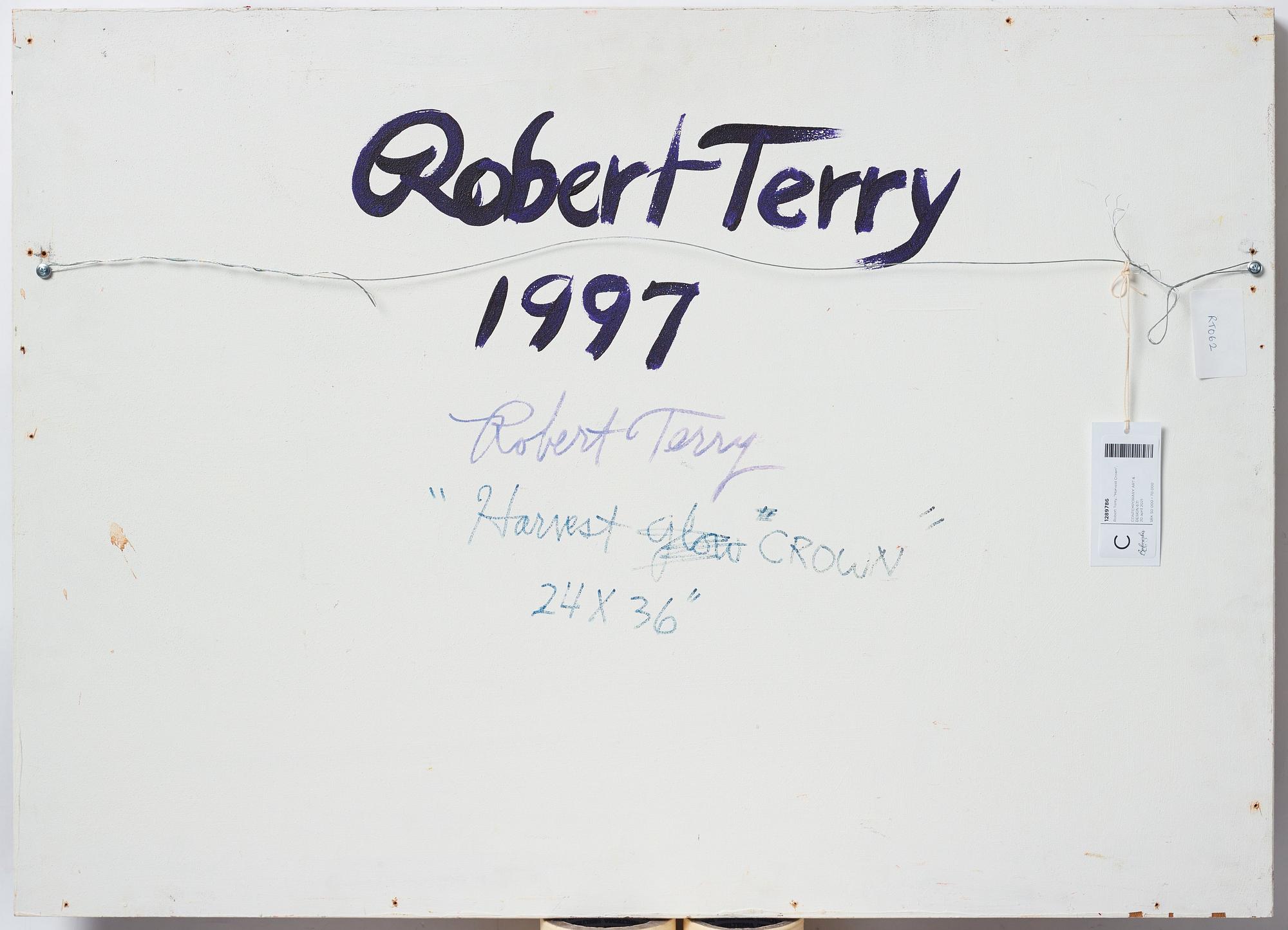 Robert Terry, olja på pannå, a tergo signerad Robert Terry och daterad 1977.