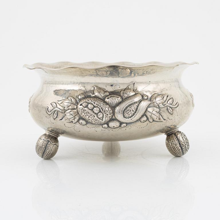 Skål, silver, barockstil, CG Hallberg, Stockholm, 1937.