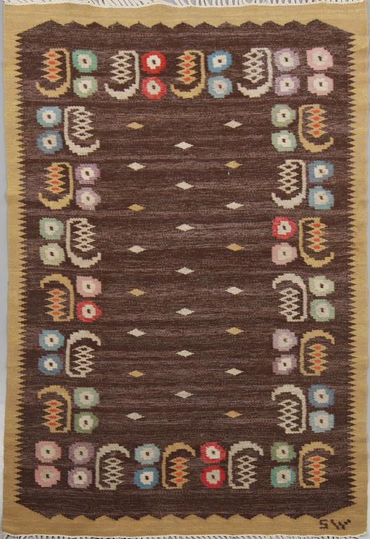 MATTA, rölakan, Sofia Widén, monogramsignerad, 200 x 134 cm, 1900-talets andra hälft.