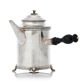 171. A Swedish Gustavian silver coffee-pot, mark of Pehr Zethelius, Stockholm 1792.