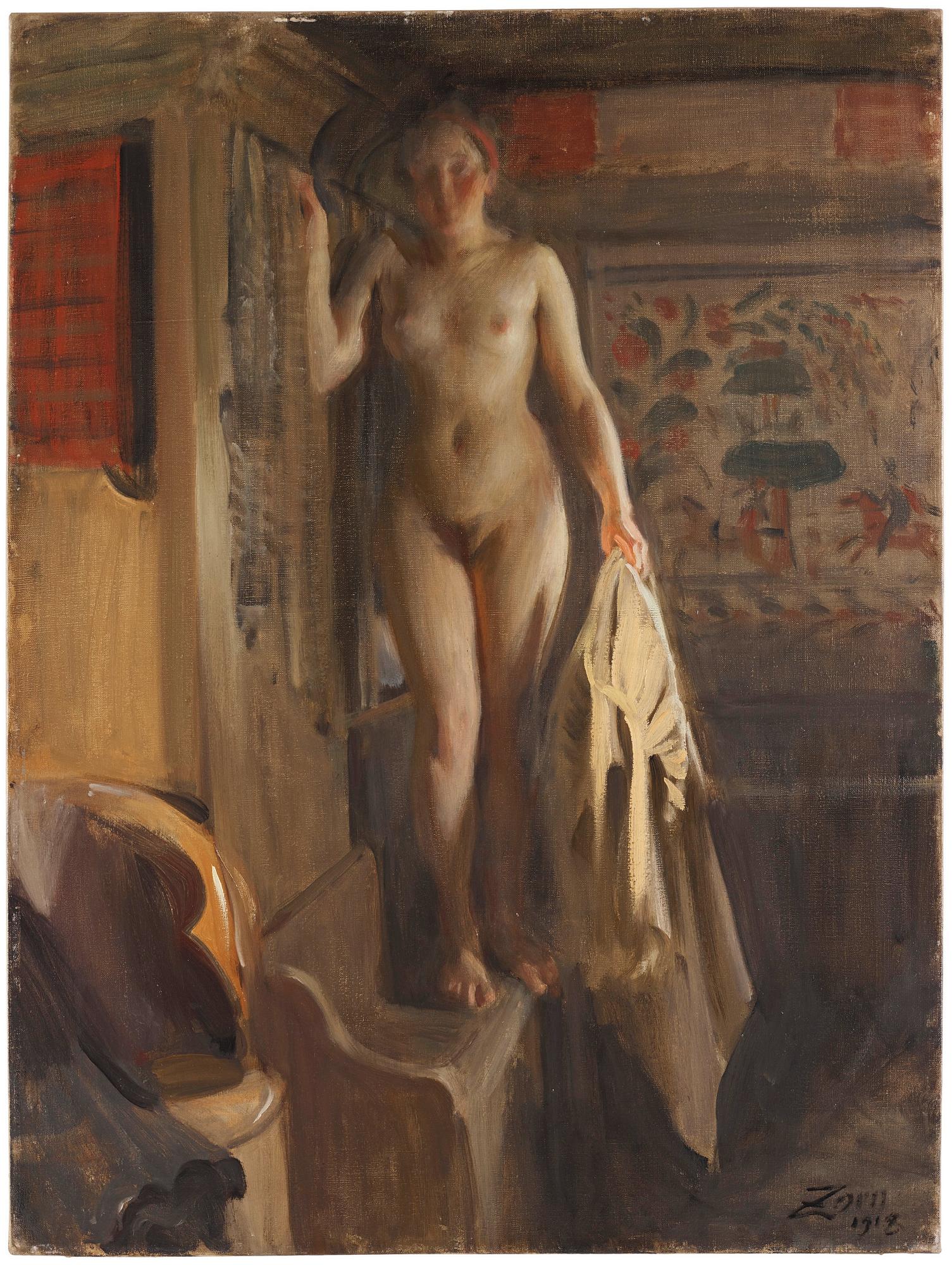 Anders Zorn, "Kuvåsängen".