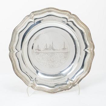 Dish, silver, E Möller, Malmö, 1929.
