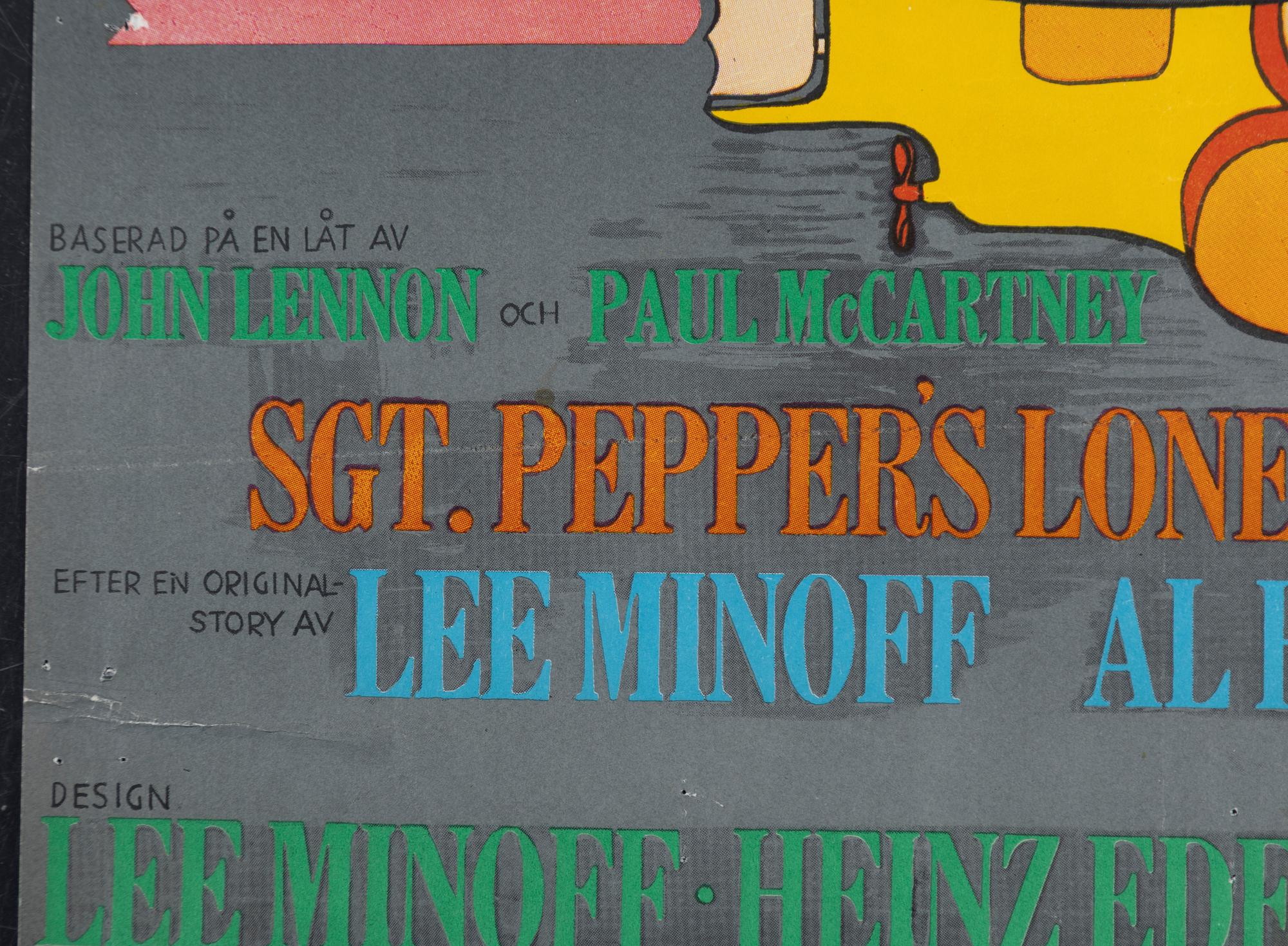 A vintage movie poster, 'The Beatles Yellow Submarine', 1968.