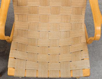 A pair of 'Eva' easy chairs by Bruno Mathsson, Firma Karl Mathsson, Värnamo 1973.
