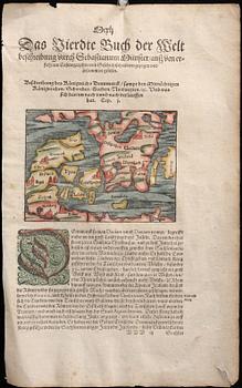 KARTA, ur  "Das Vierste Buch der Welt", Sebastian Munster 1588.