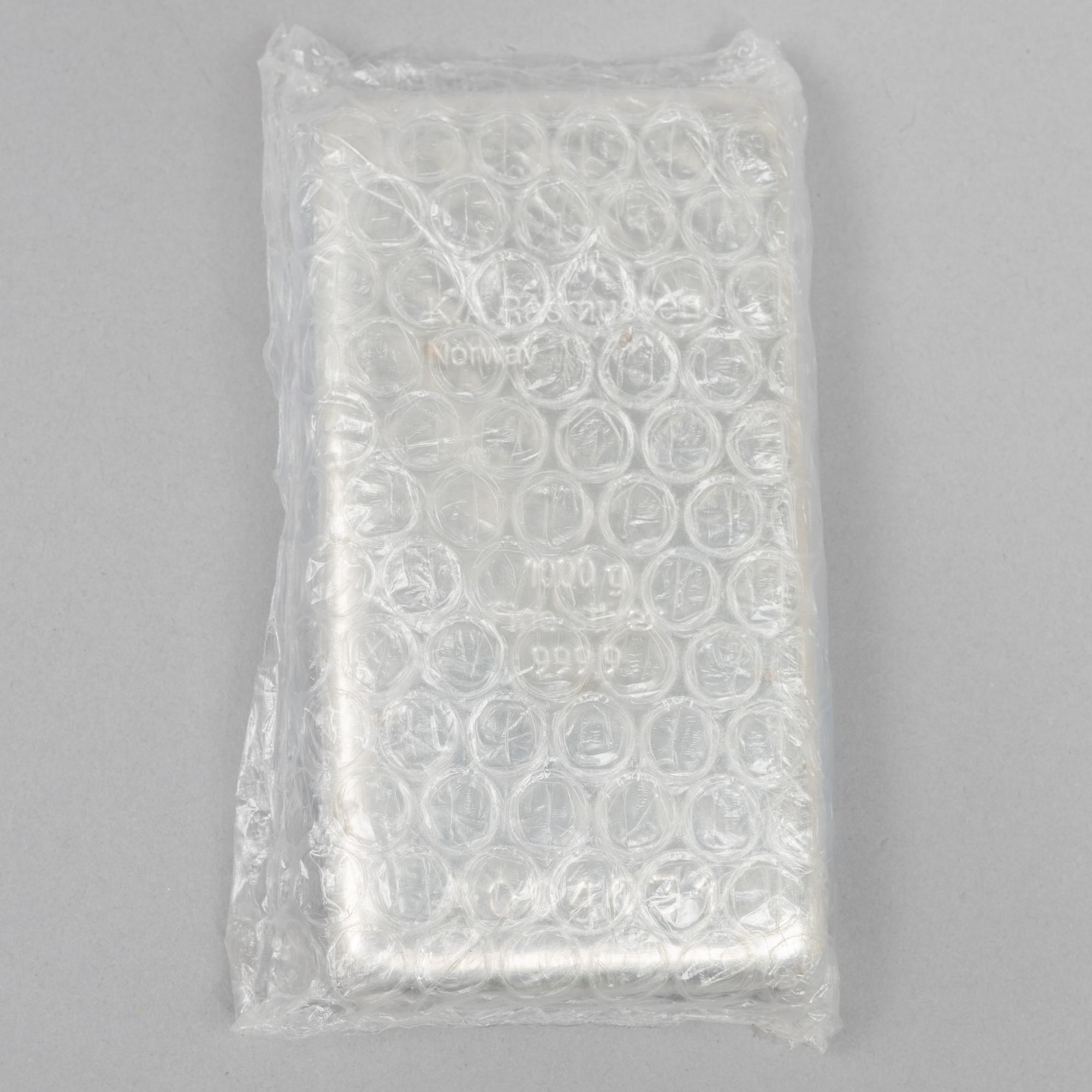 A silver bar, 1000 grams of fine silver, K.A. Rasmussen, Norway.