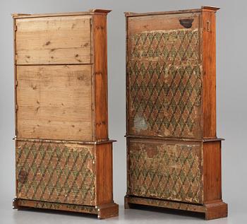 A pair of late Gustavian book cabinets, late 18th century.