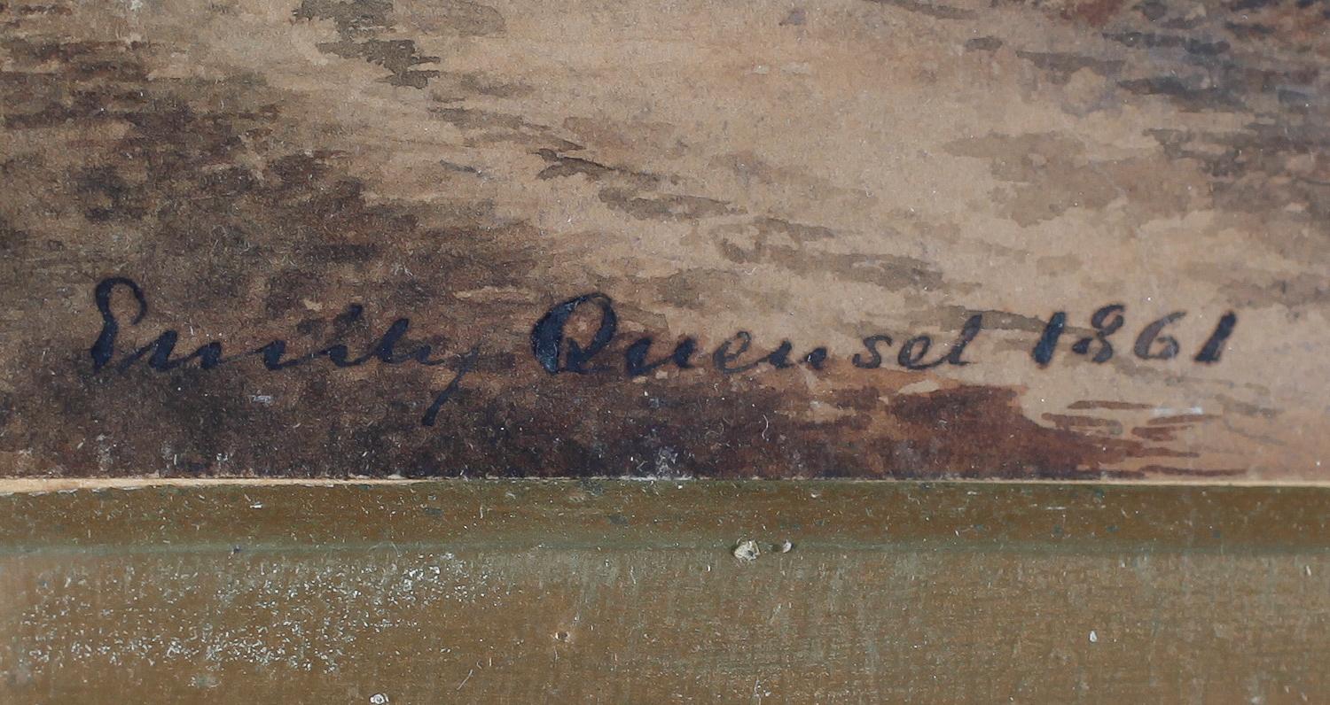 OKÄND KONSTNÄR, akvarell, signerad Quensel och daterad 1861.