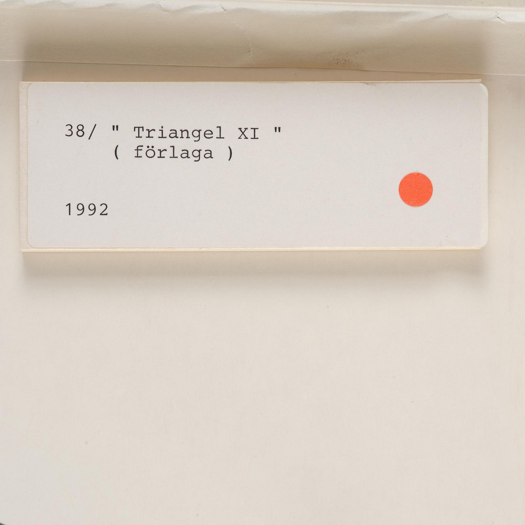 Ola Billgren, Förlaga till "Triangel XI".