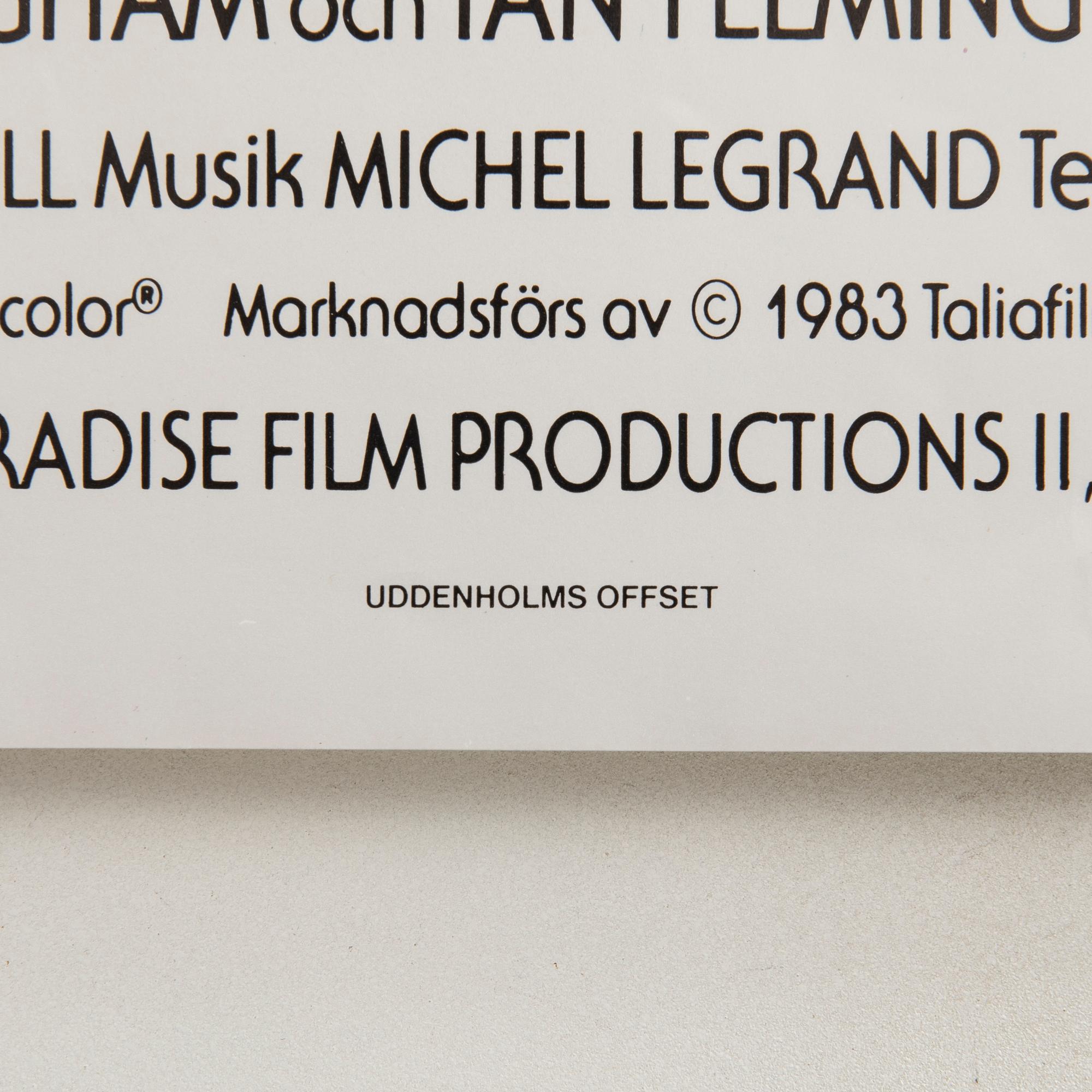 Film poster James Bond "Never Say Never Again" 1983.