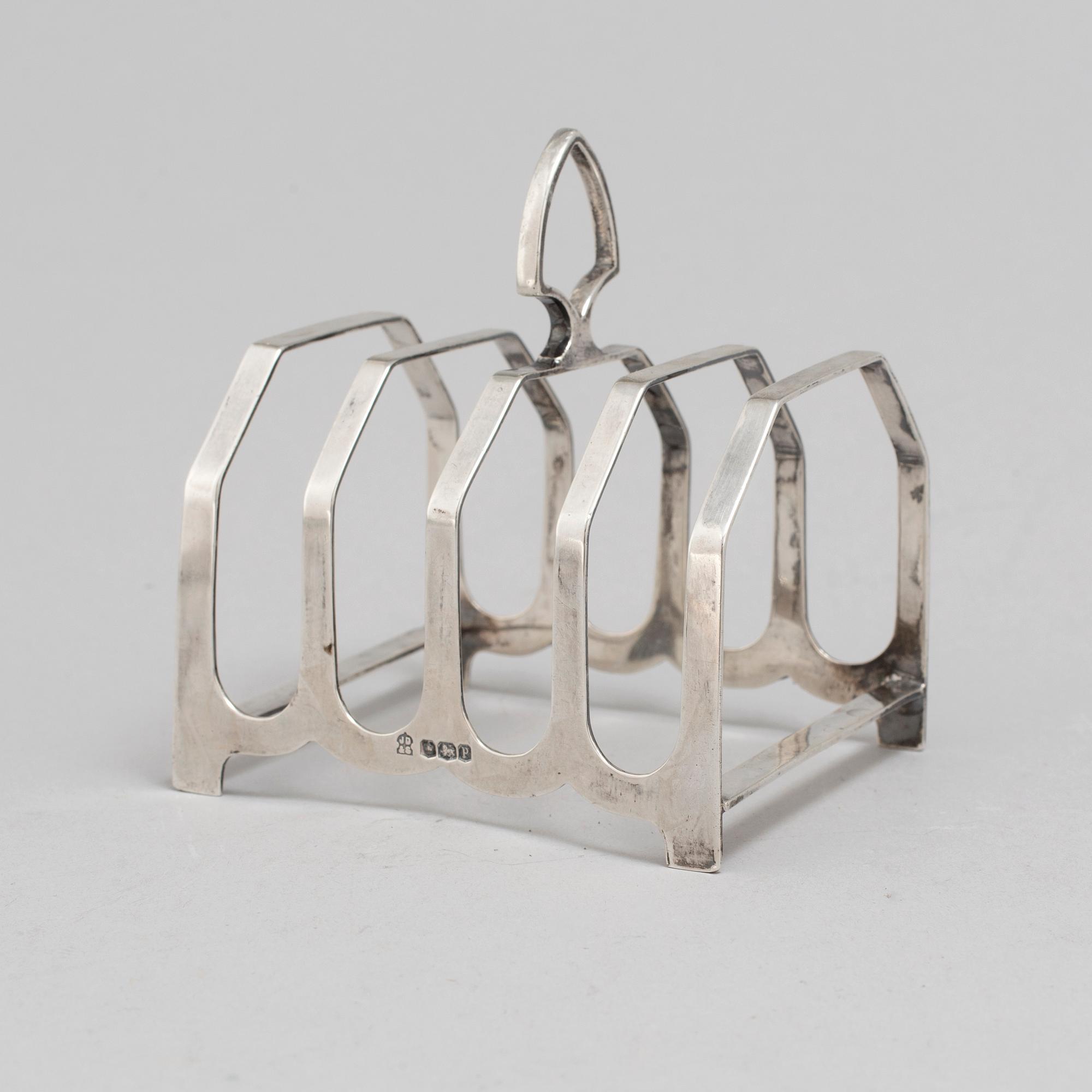 TOASTRACK, silver, James Deakin, Sheffield, 1932.
