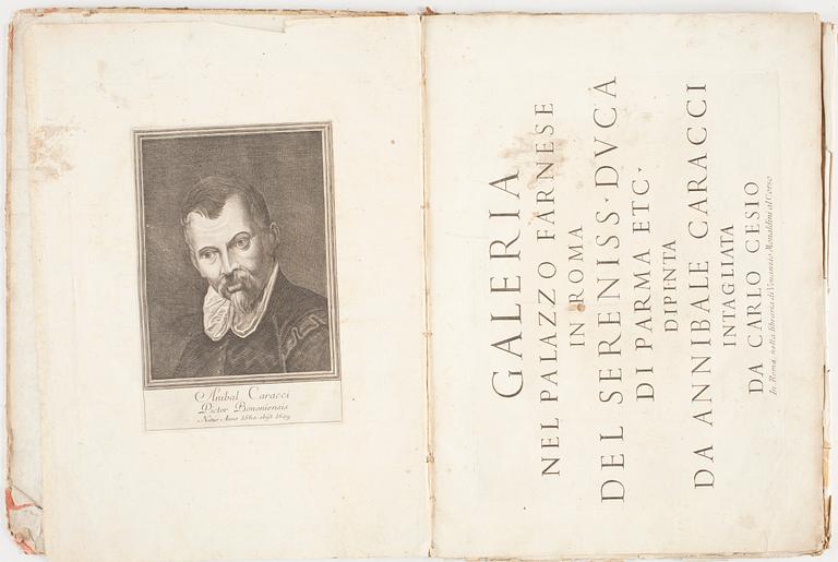 BOK, "Galeria nel Palazzo Farnese in Roma....di pinta da Annibale Carracci, intaglia da Carlo Cesio", Rom ca 1700.