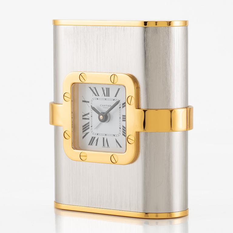 Cartier, Santos de Cartier "Pendulette", table clock, approx. 67 x 85 x 28 mm.